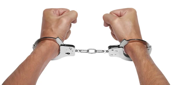 Hands in handcuffs — Stock Photo, Image