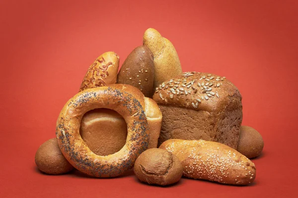 Groep van verschillende broodproducten — Stockfoto
