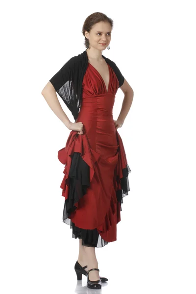 Schöne Flamenco-Tänzerin Stockfoto