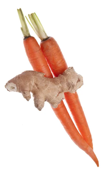 Gengibre e cenouras — Fotografia de Stock