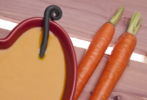 Zázvor a mrkev polévka — Stock fotografie