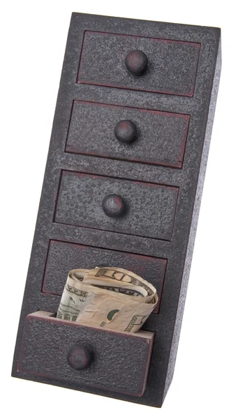 Деньги в ящике — стоковое фото