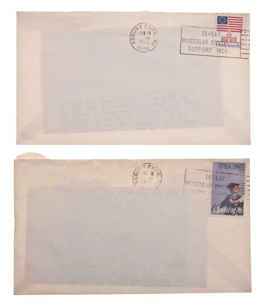 1975 年的两封信 — 图库照片