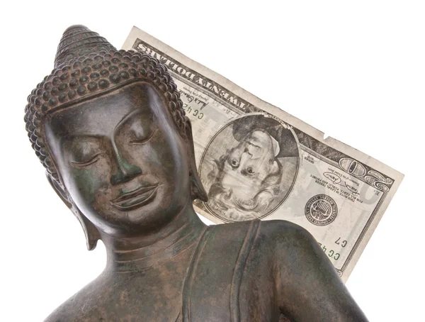 Budizm üzerinde harcanan para — Stok fotoğraf