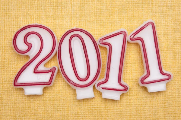 2011 nytt år på gula — Stockfoto