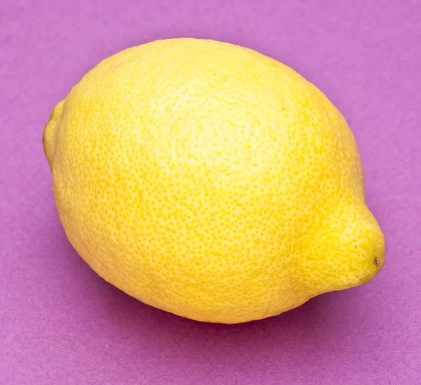 Zitrone auf Purpur — Stockfoto