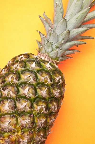 Ananas på gula — Stockfoto
