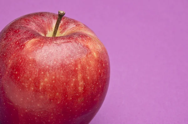 Apfel auf Purpur — Stockfoto