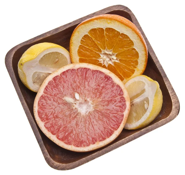Bowl of Sliced Citrus — Stock Photo, Image