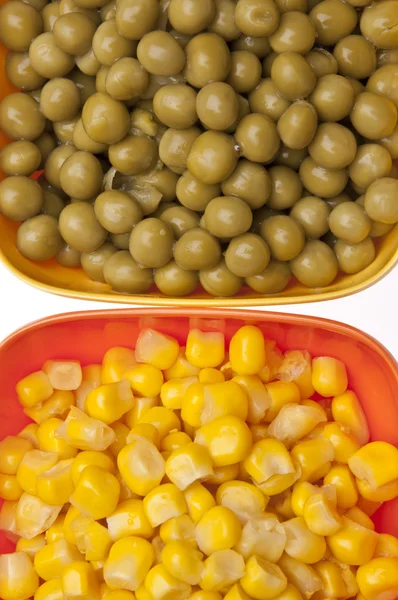 Macro de guisantes vibrantes y maíz —  Fotos de Stock