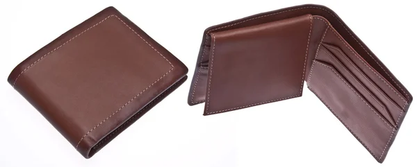 Open and Closed Men 's Wallet — стоковое фото