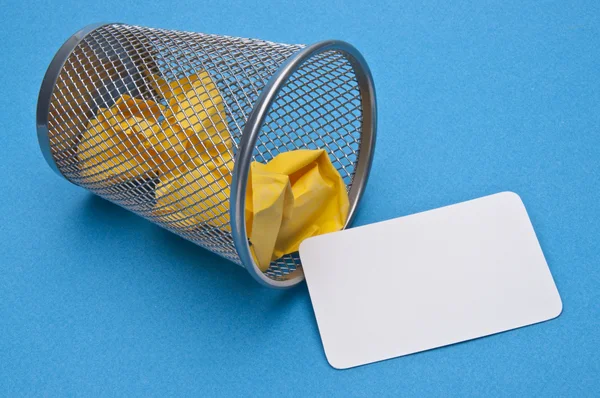 stock image Business Card Tossed in the Trash