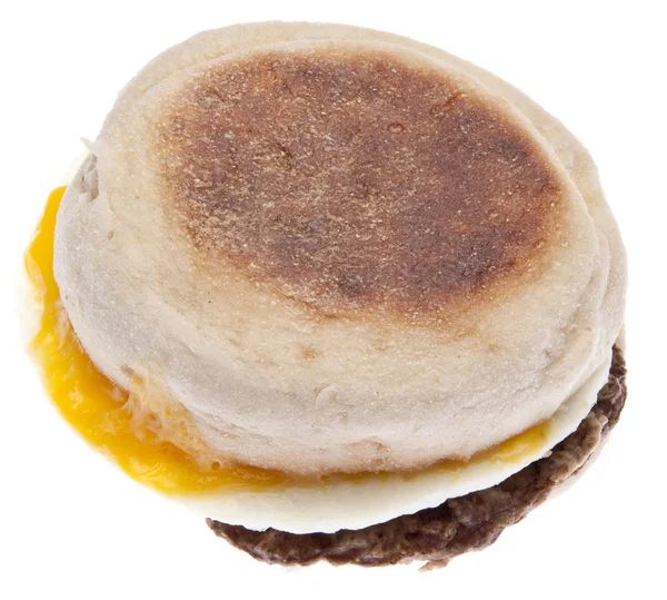 Ковбаса яйця і сир сніданок сендв — стокове фото