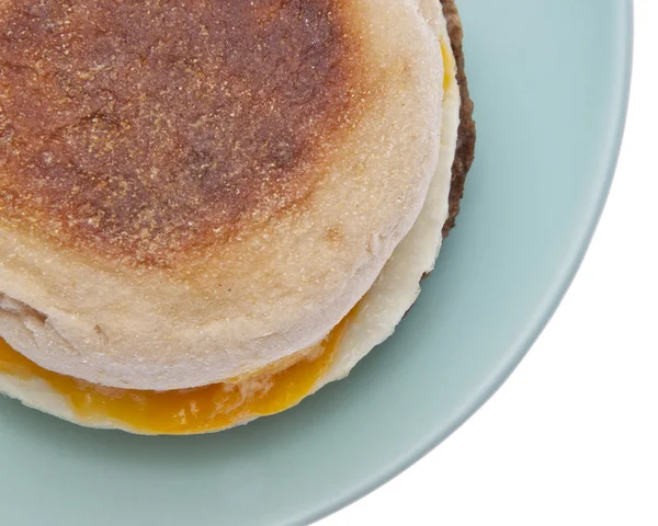 Embutidos Huevo y Queso Desayuno Sandwic —  Fotos de Stock