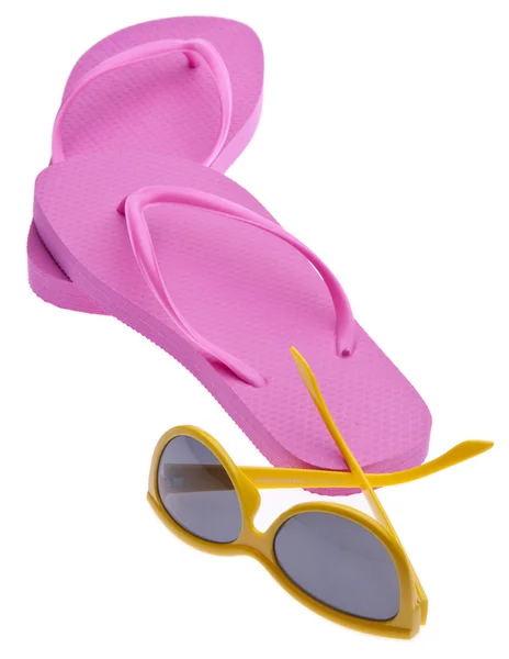 Flip flips and Sunglasses — Stock Photo, Image