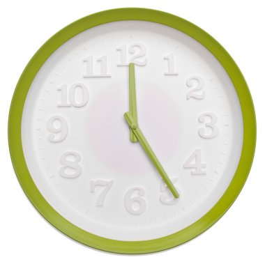 Modern Clock Green Time clipart