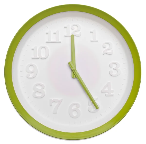 Moderní hodiny zelené čas — Stock fotografie