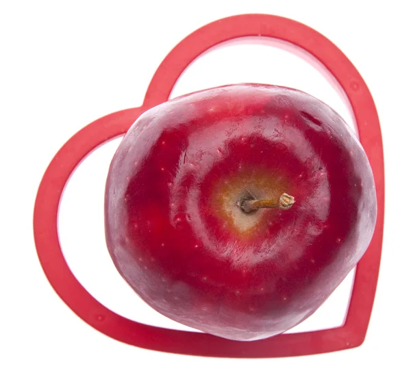 Hjärtat friskt äpple — Stockfoto