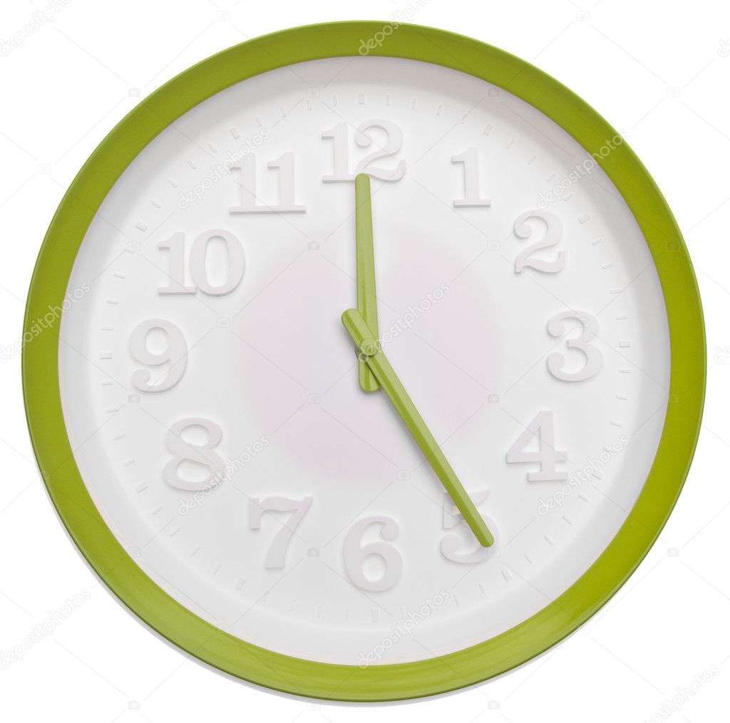 Modern Clock Green Time