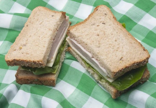Healthy Turkey Sandwich — Stock Photo, Image