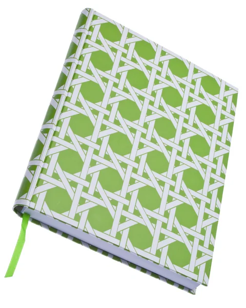 充满活力的绿色空白日记 — 图库照片