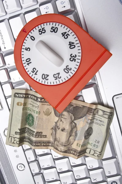 Time, Money, and the Internet Conceptual — Stock Photo, Image