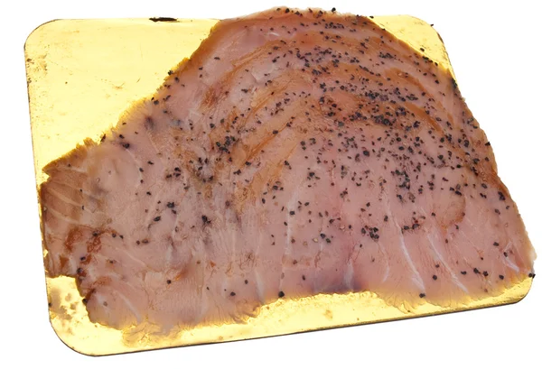 Перцовый копченый лосось — стоковое фото