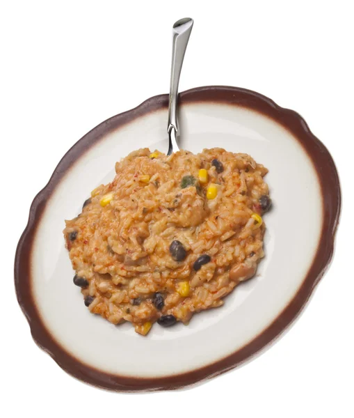 Ris och bönor middag — Stockfoto
