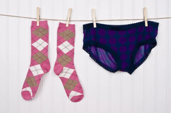 Fun Clothing on a Clothesline — Stock Photo, Image