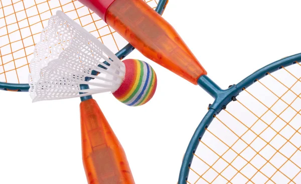 Equipamento de Badminton vibrante — Fotografia de Stock