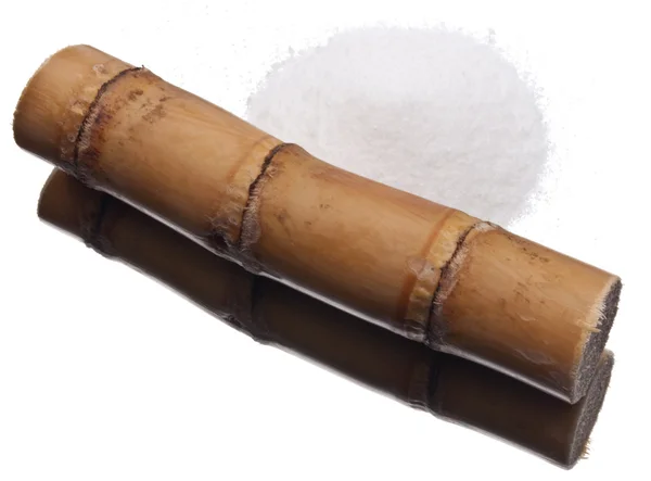 Сахарный тростник и натуральный сахар — стоковое фото