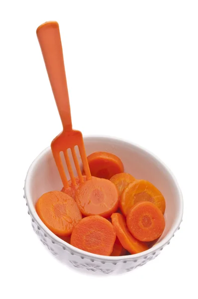 Morötter i en skål — Stockfoto