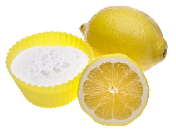 Přírodní čištění s citrony a jedlé sody — Stock fotografie