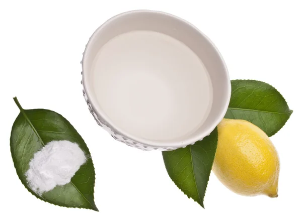 Natural Cleaning with Lemons, Baking Soda and Vinegar — Stok Foto