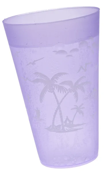 Purple Tropical Cup of Seltzer Water — Stock Photo, Image