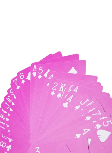Rosa spelkort gränsen — Stockfoto
