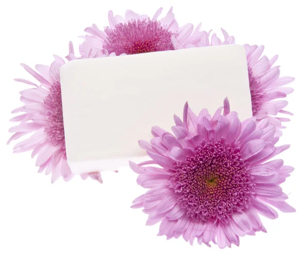 Bloemen en zeep spa afbeelding — Stockfoto
