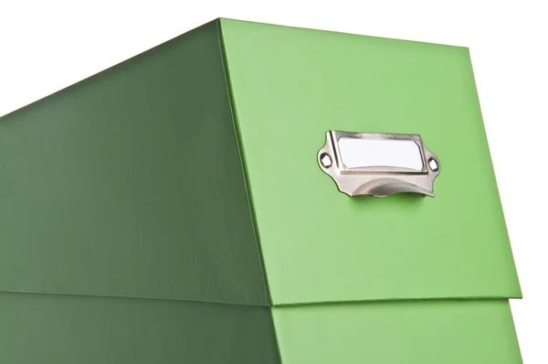 Caixa de arquivo verde — Fotografia de Stock
