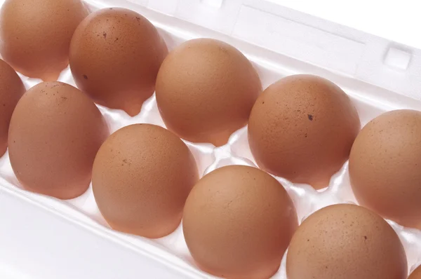 Uova di Brown biologiche fresche — Foto Stock