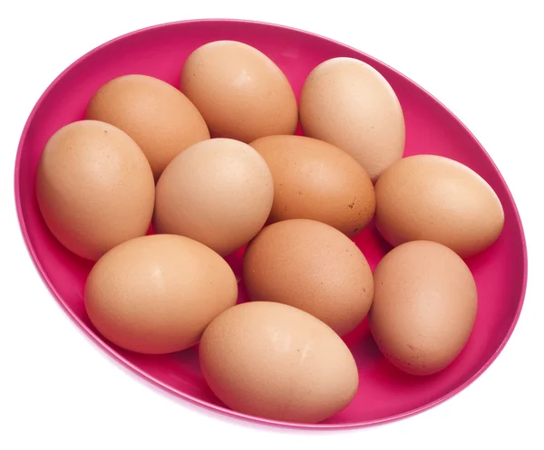 Tál friss tojás신선한 달걀의 그릇 — 스톡 사진
