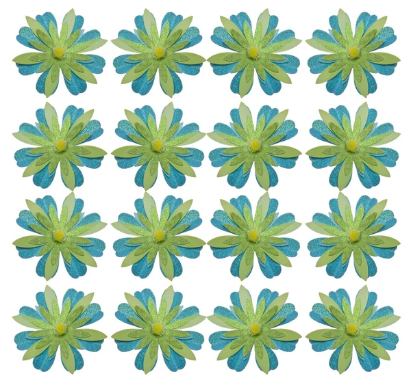 Blaue und grüne Blume Hintergrund — Stockfoto