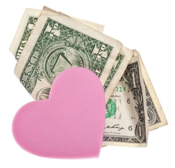 Amor ou dinheiro — Fotografia de Stock