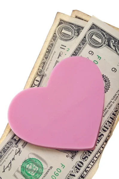 Amor ou dinheiro — Fotografia de Stock