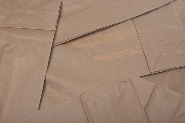 Kahverengi kağıt torba arka plan — Stok fotoğraf