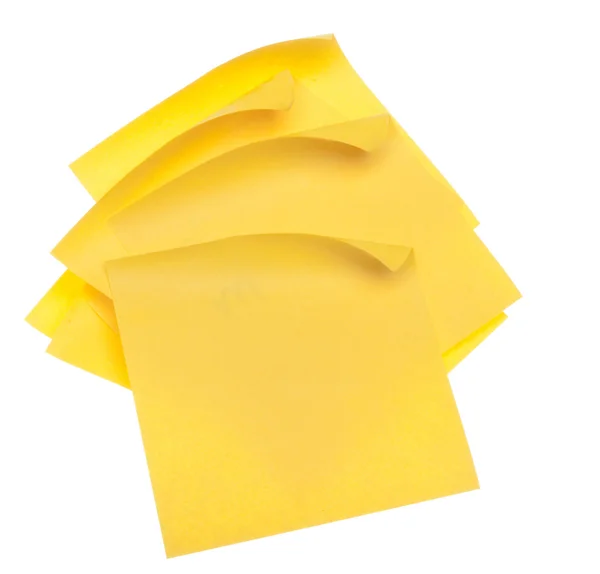 Stapel gele kleverige nota 's — Stockfoto