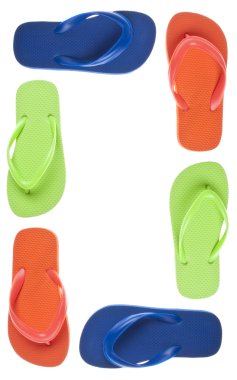 Summer Flip Flop Border Background or Banner Image clipart