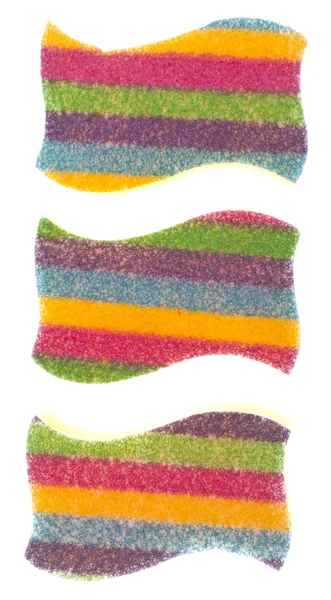 Vibrant Striped Sponge — Stock Photo, Image