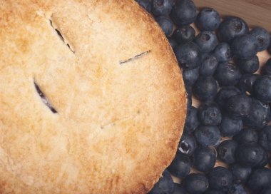 Blueberry Pie with Fresh Blueberries clipart