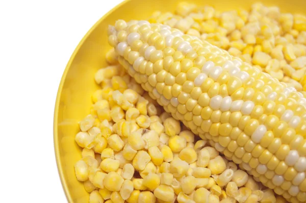 Čerstvé a mražené kukuřice — Stock fotografie