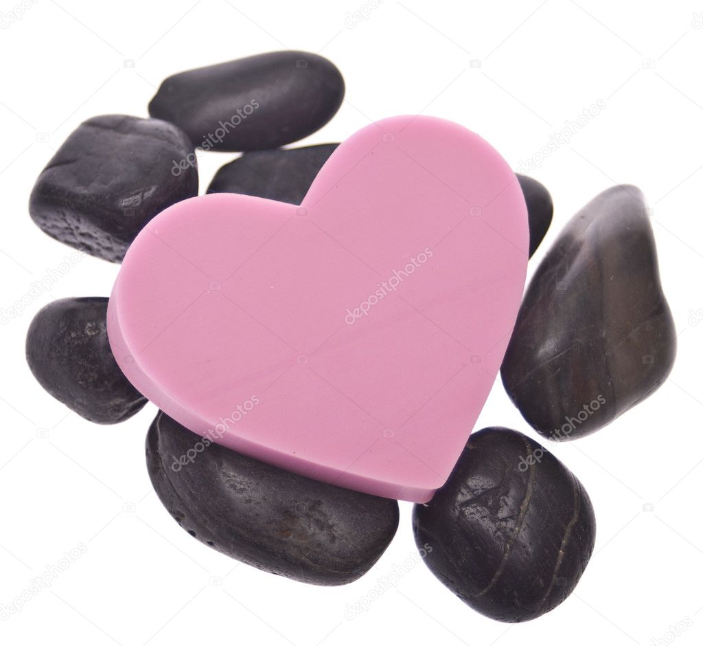 Heart on Zen Massage Stones